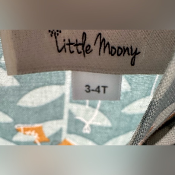 NWOT Little Moony 3-4Y Cotton Dress with Tulip Sleeves and Bow - Picture 7 of 13